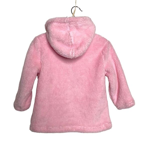 Hanna Andersson Size 2T 85 cm Baby Jacket In Marshmallow Coat Pink Hoodie - Picture 3 of 11